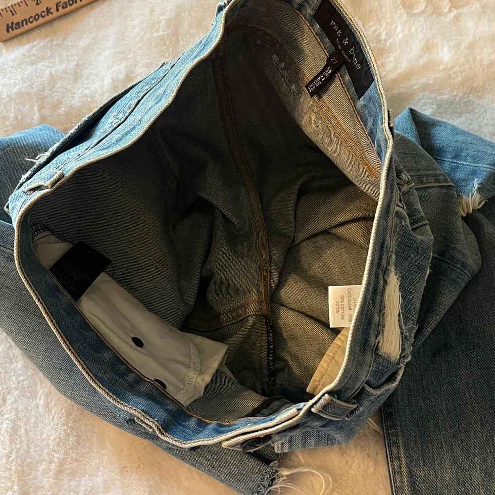 Rag & Bone High-Rise Distressed Ripped Ankle Modele Jeans in color: Shaker - Picture 16 of 16